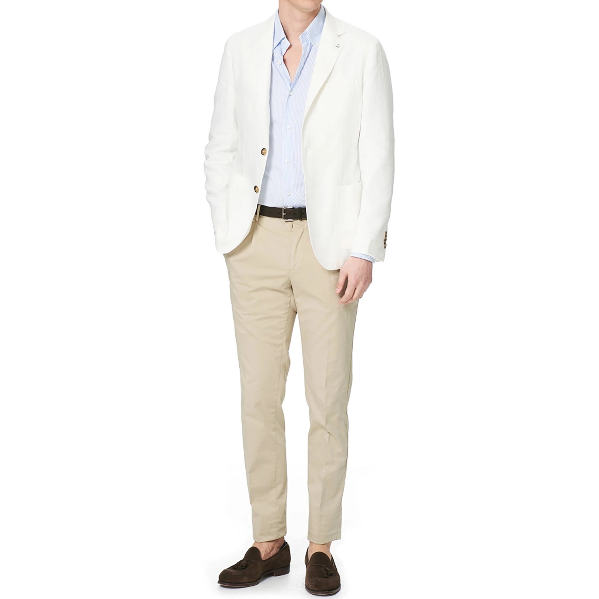 White Cotton L.B.M 1911 Sport Coat - Boutique Jacques Last Call