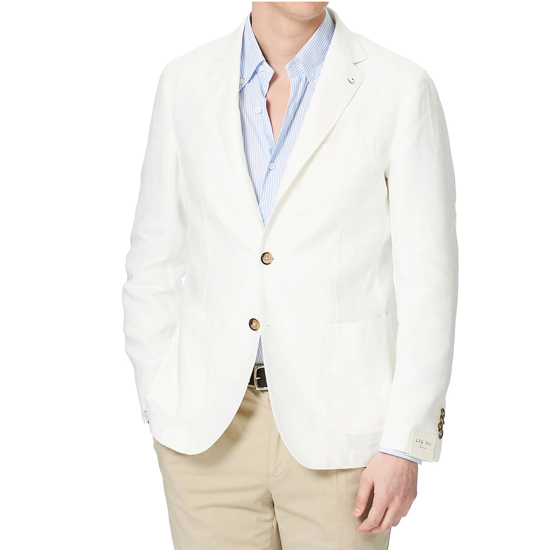 White Cotton L.B.M 1911 Sport Coat - Boutique Jacques Last Call