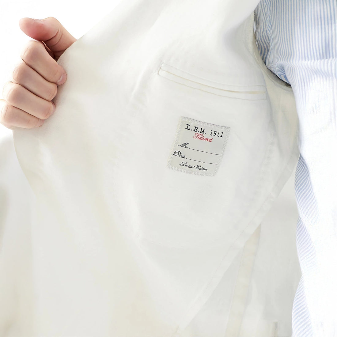 White Cotton L.B.M 1911 Sport Coat - Boutique Jacques Last Call