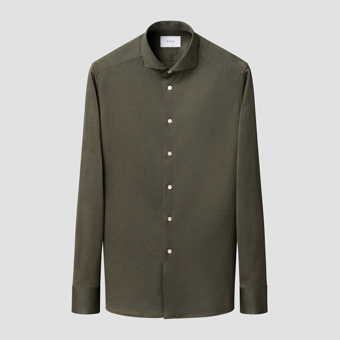 Green Filo Di Scozia Cotton Knit Slim Fit Shirt - ETON