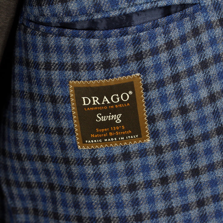 Blue Micro Check Contemporary Fit Sport Jacket - Luigi Bianchi Mantova - Boutique Jacques Last Call