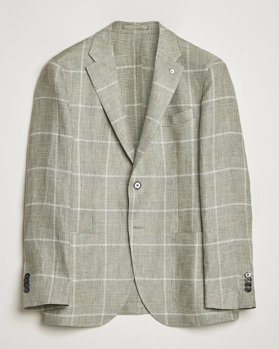 Green Linen Unconstructed Jacket - LBM 1911 - Boutique Jacques Last Call
