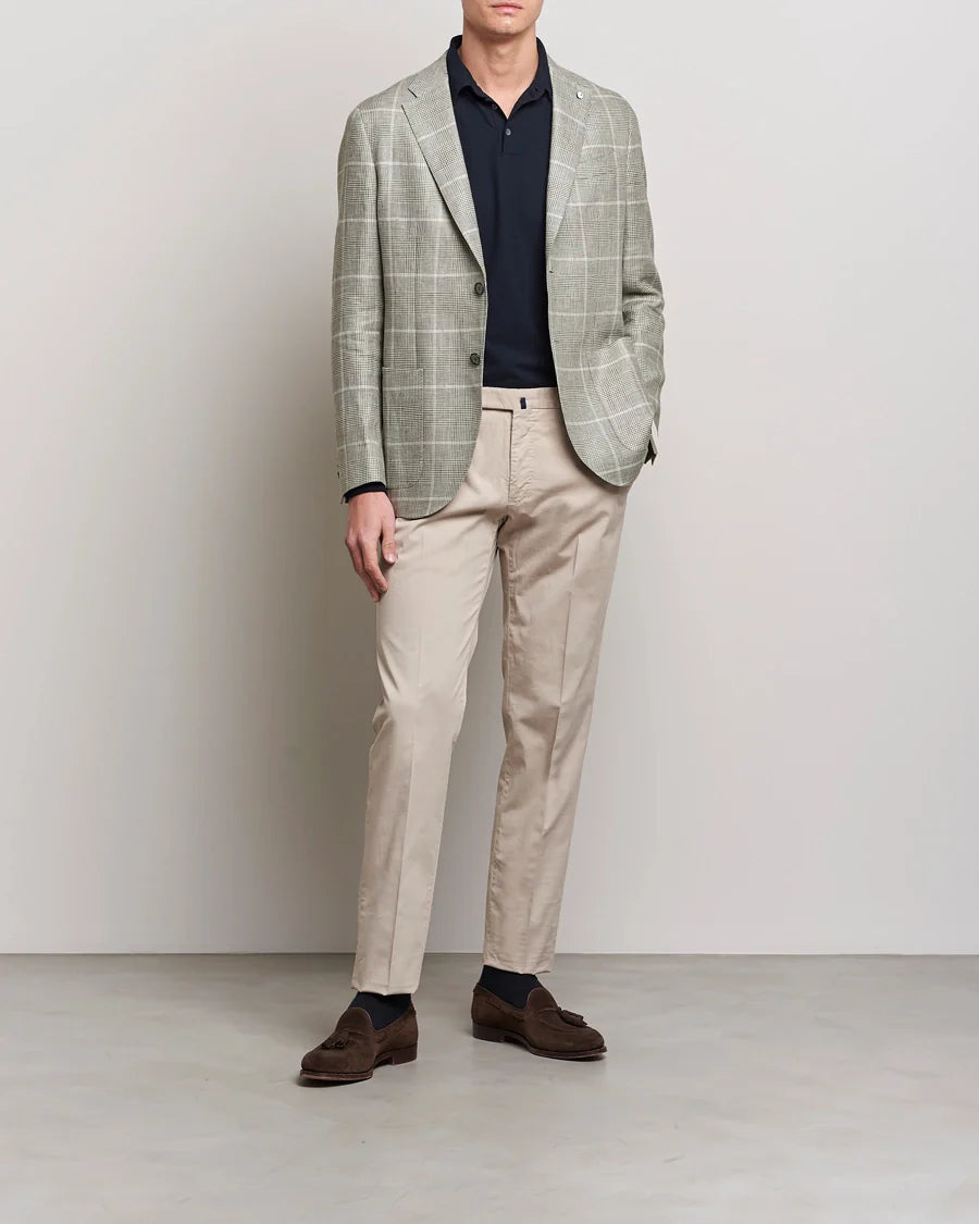 Green Linen Unconstructed Jacket - LBM 1911 - Boutique Jacques Last Call