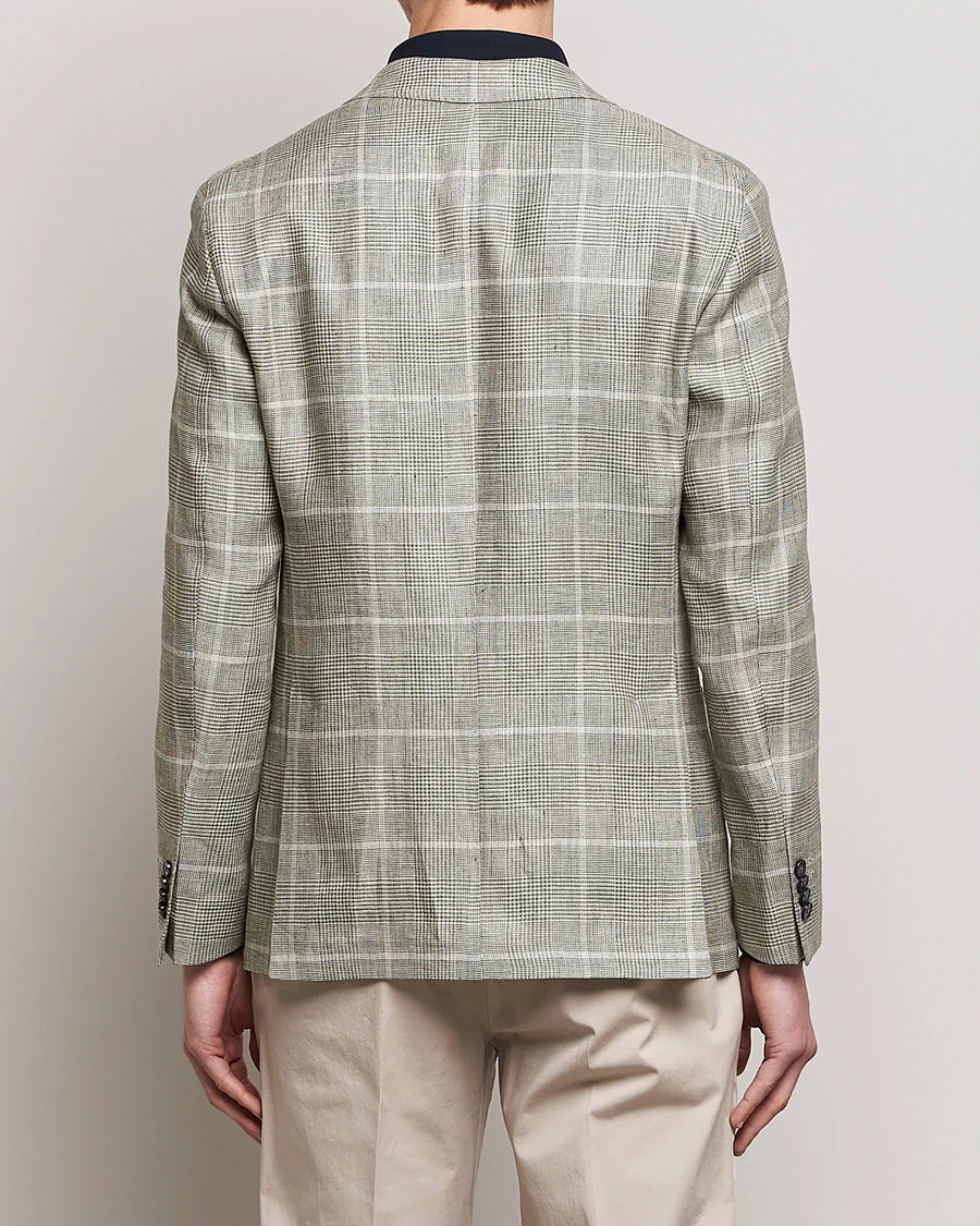 Green Linen Unconstructed Jacket - LBM 1911 - Boutique Jacques Last Call