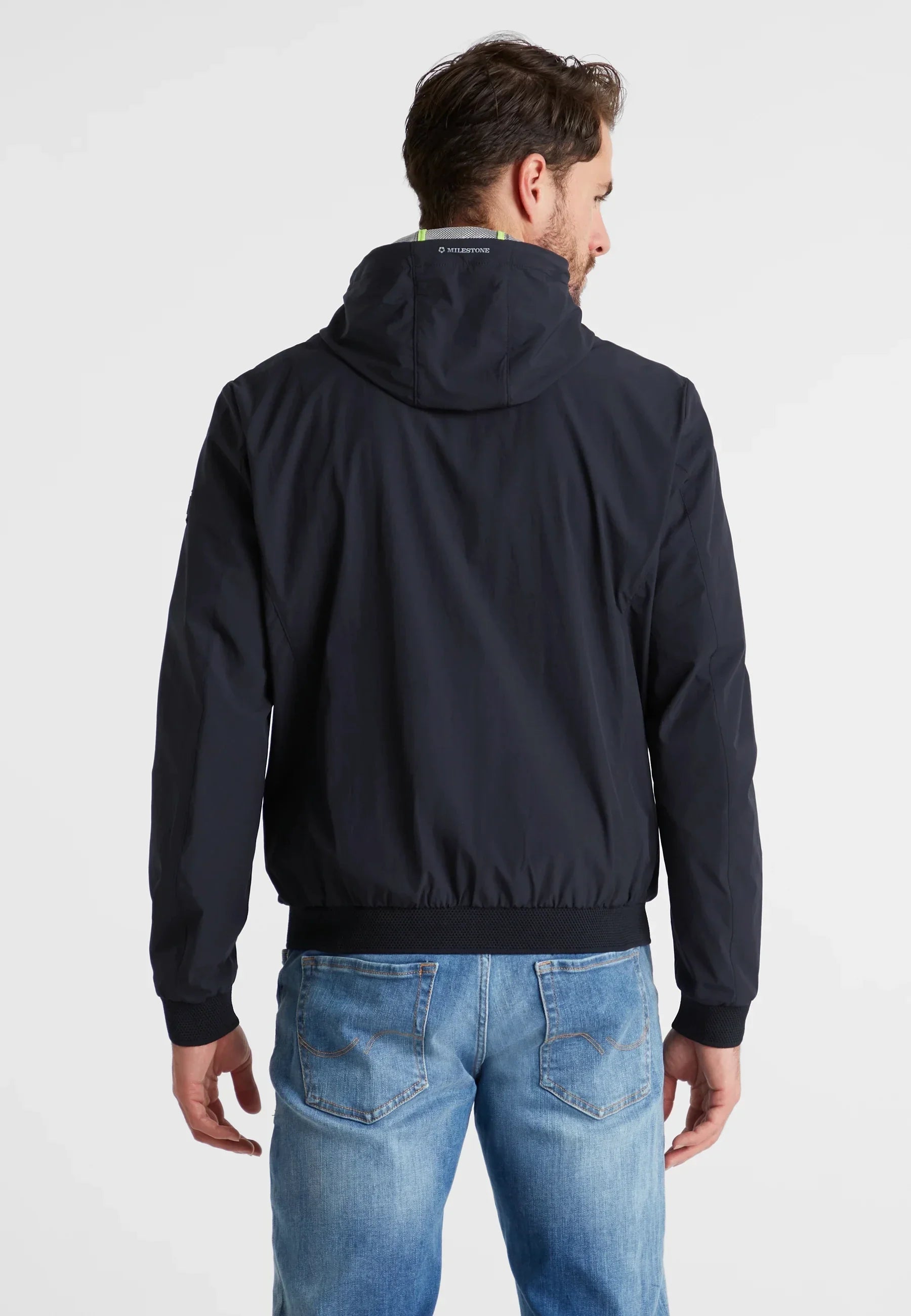 Lightweight Blue Bomber Jacket - Milestone - Boutique Jacques Last Call