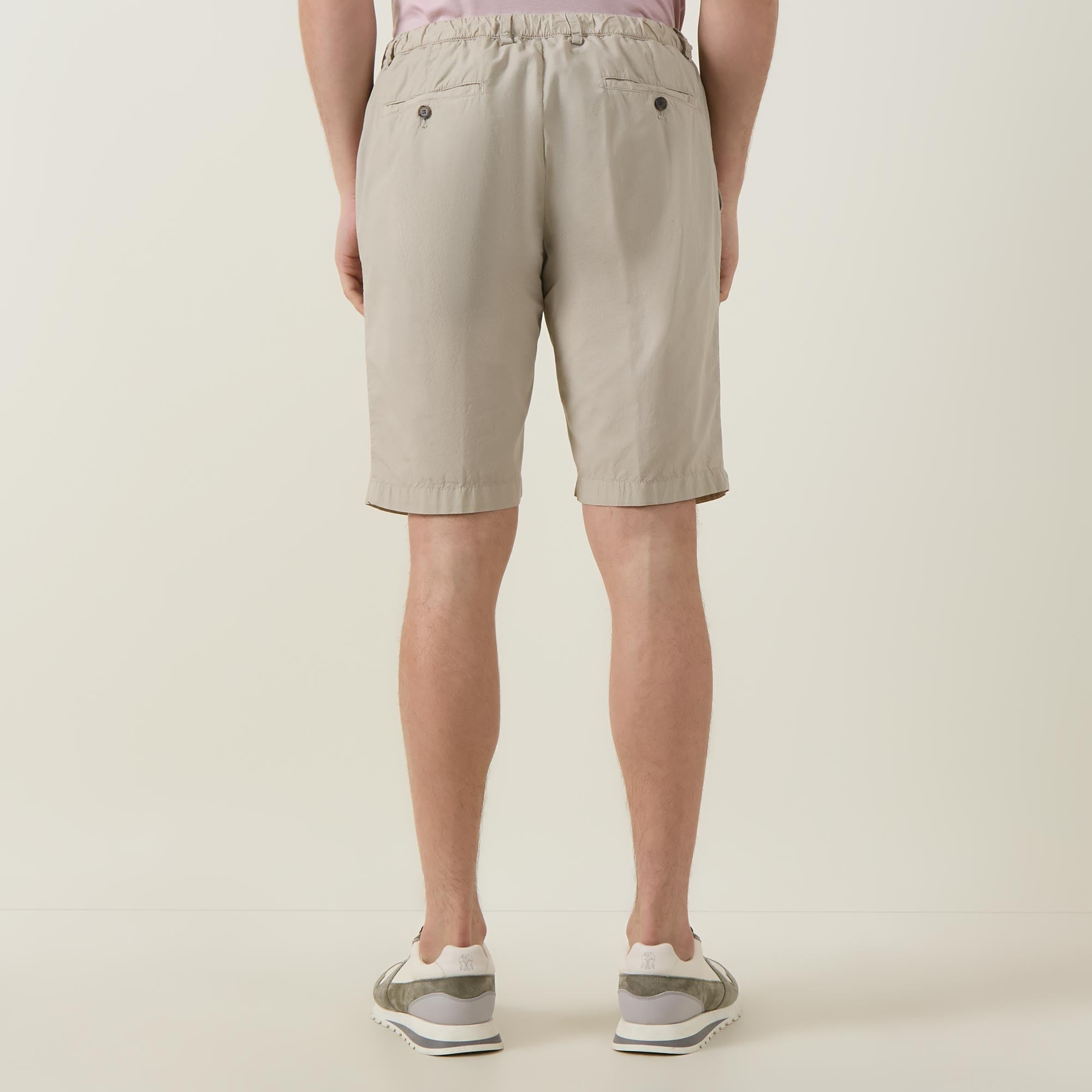 Khaki Ultra-Light Poplin Cotton Bermuda Shorts - Paul & Shark - Boutique Jacques International