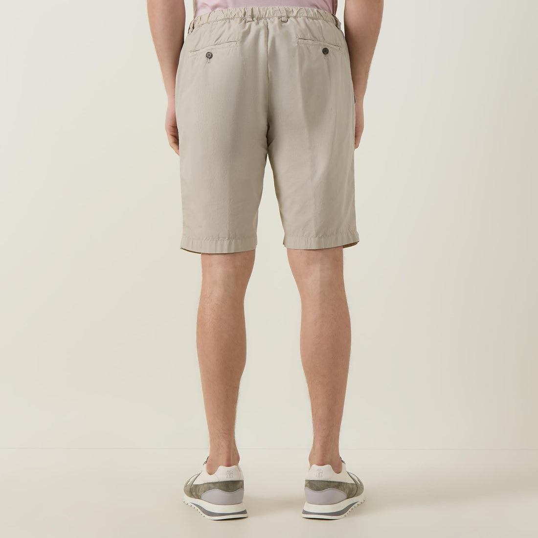 Khaki Ultra-Light Poplin Cotton Bermuda Shorts - Paul & Shark - Boutique Jacques International