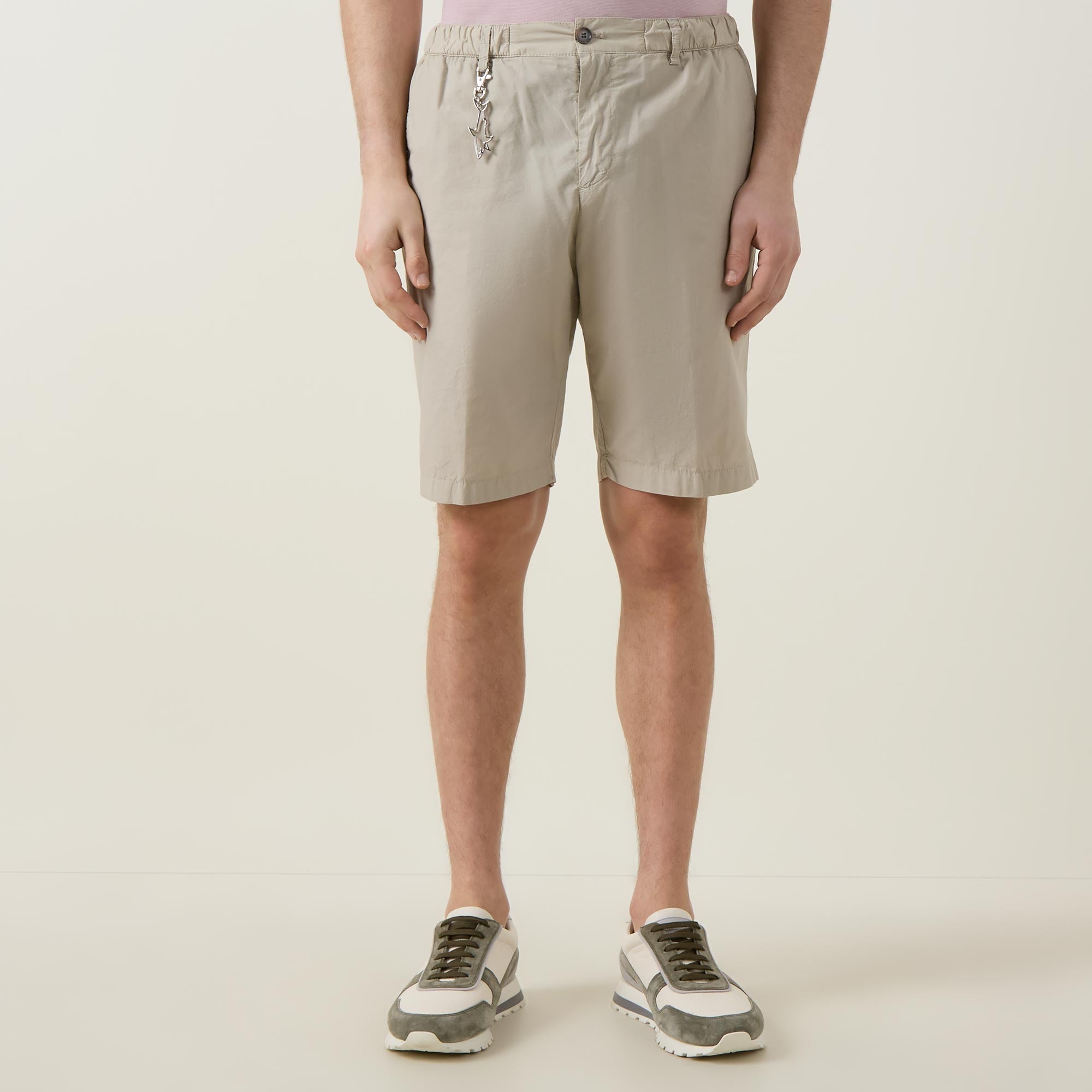 Khaki Ultra-Light Poplin Cotton Bermuda Shorts - Paul & Shark - Boutique Jacques International