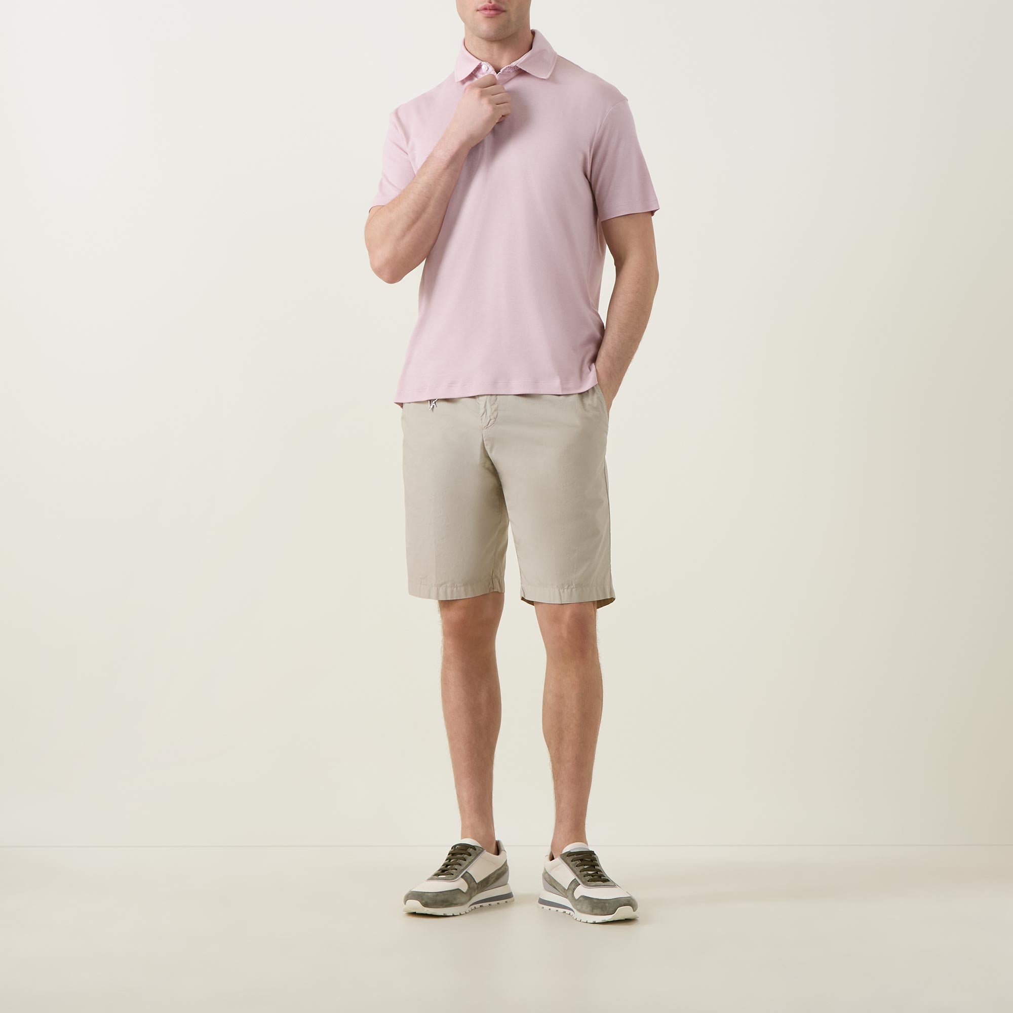 Khaki Ultra-Light Poplin Cotton Bermuda Shorts - Paul & Shark - Boutique Jacques International