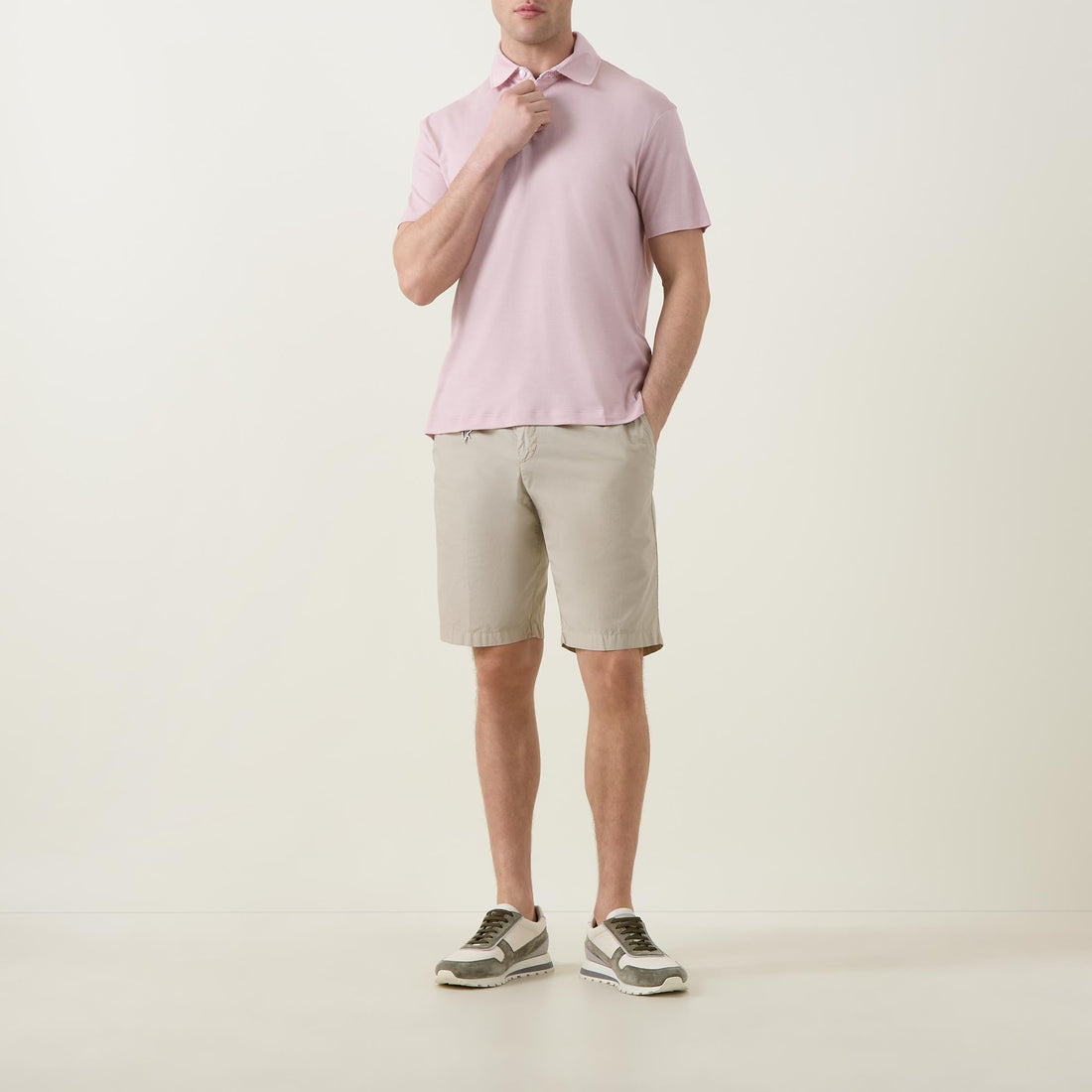 Khaki Ultra-Light Poplin Cotton Bermuda Shorts - Paul & Shark - Boutique Jacques International