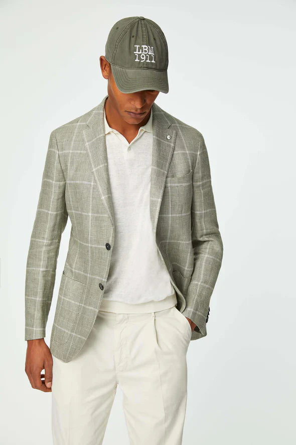 Green Linen Unconstructed Jacket - LBM 1911 - Boutique Jacques Last Call