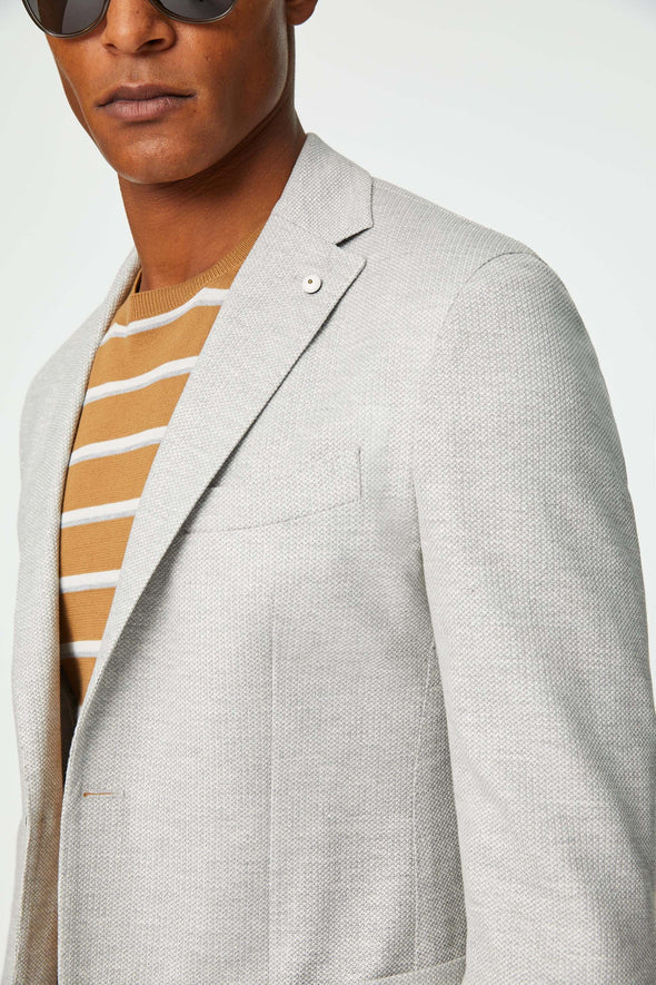 Light Gray Unconstructed Jacket - LBM 1911 - Boutique Jacques Last Call