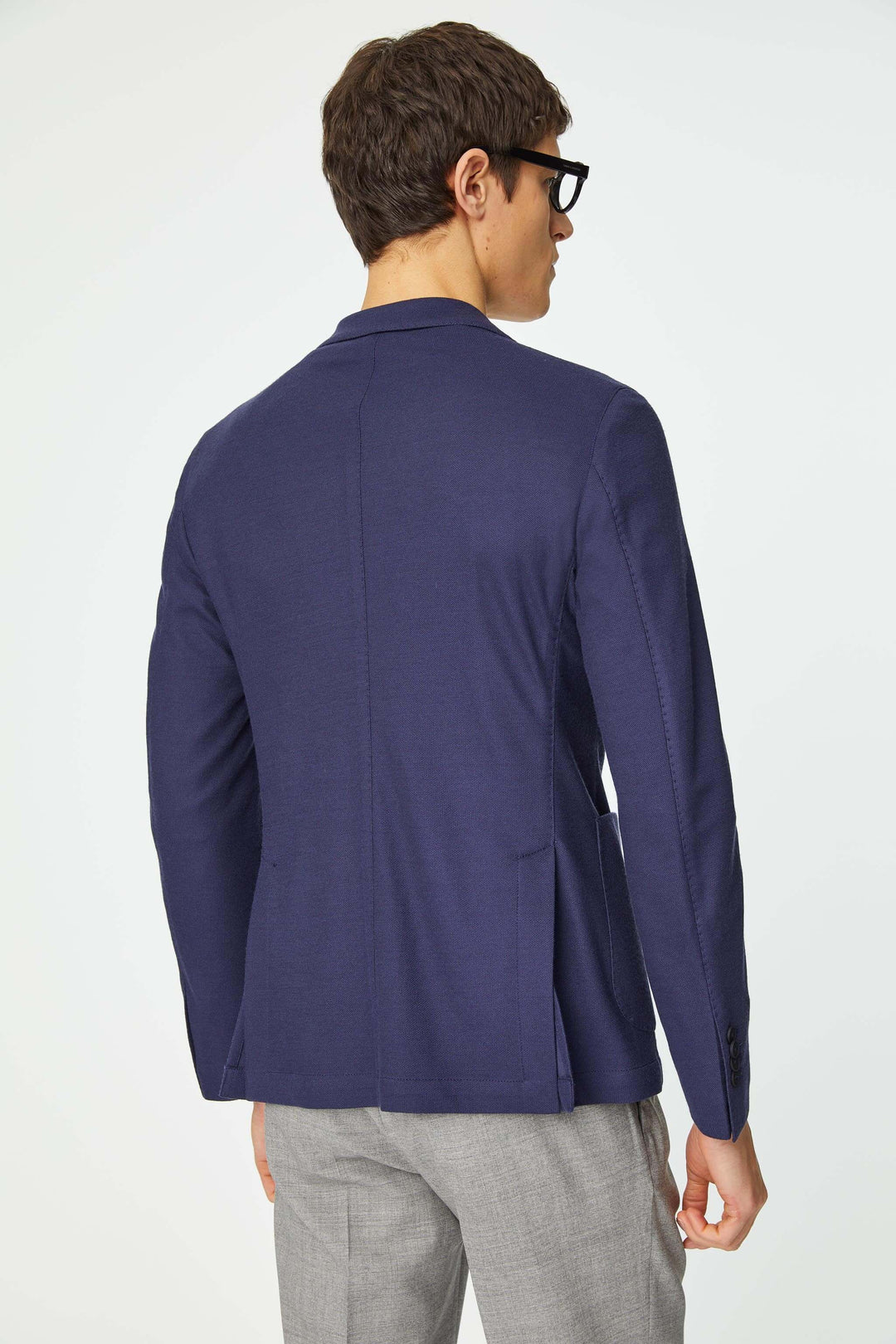 Blue Technical Travel Washable Wool Jacket - LBM 1911 - Boutique Jacques Last Call