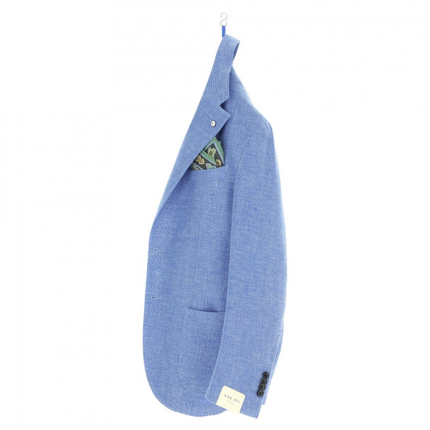 Blue Mélange Wool Blend Sport Coat Contemporary Fit - L.B.M 1911 - Boutique Jacques Last Call