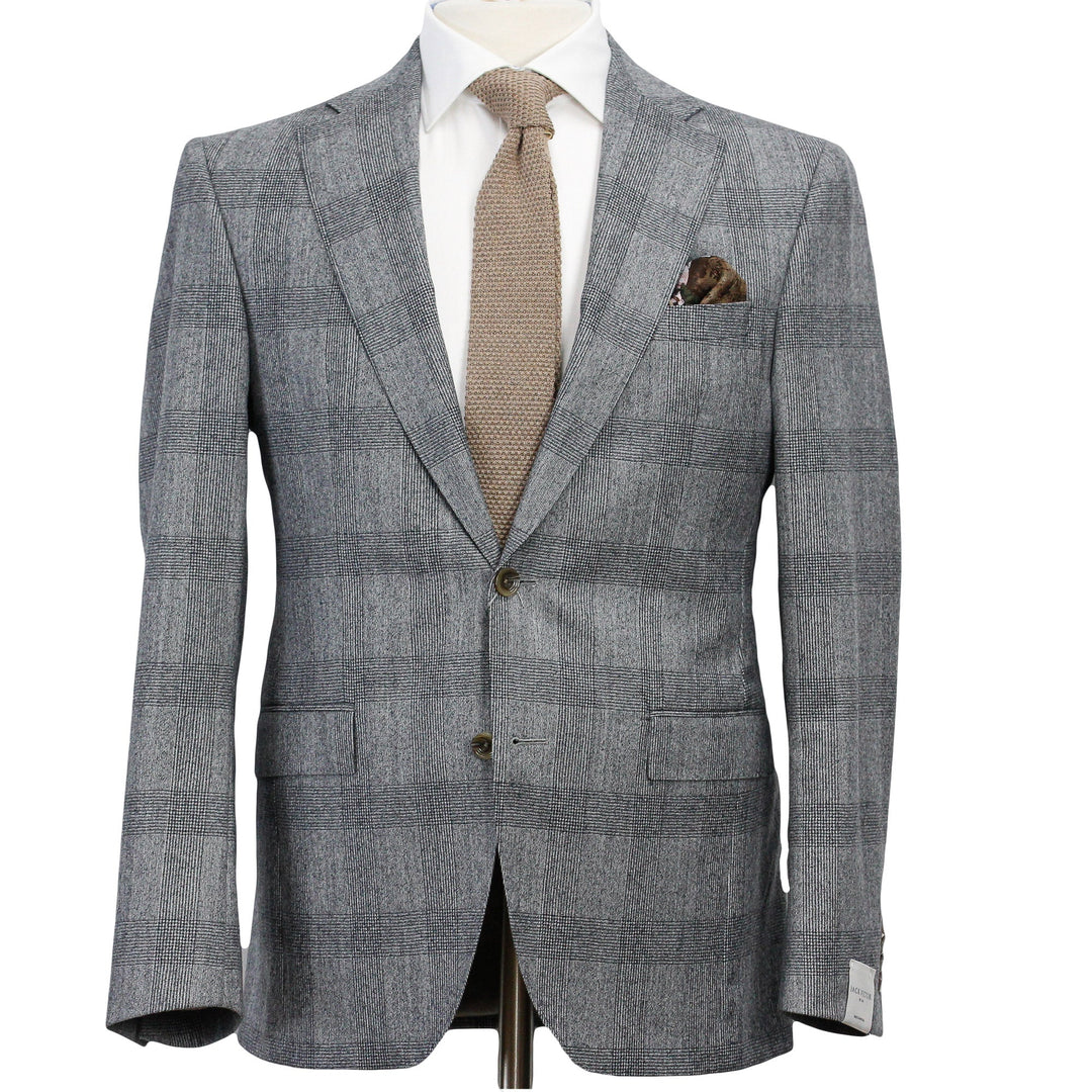 Gray Prince of Wales Wool Esprit Modern Fit Suit - Jack Victor - Boutique Jacques Last Call