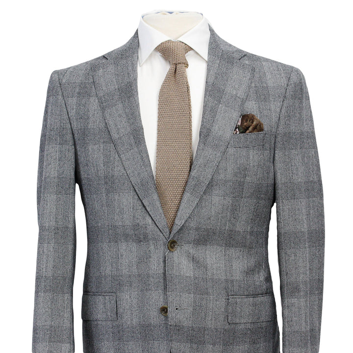 Gray Prince of Wales Wool Esprit Modern Fit Suit - Jack Victor - Boutique Jacques Last Call