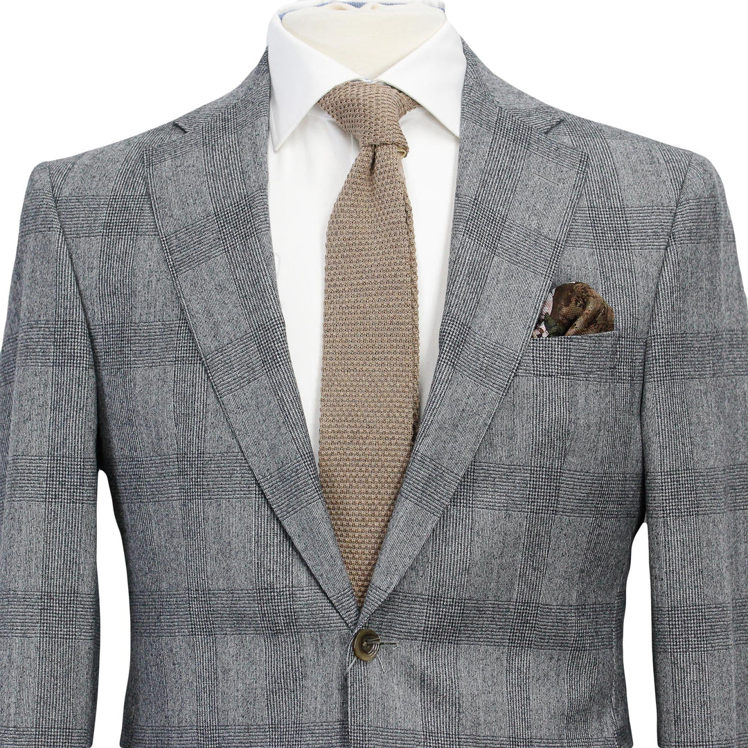 Gray Prince of Wales Wool Esprit Modern Fit Suit - Jack Victor - Boutique Jacques Last Call