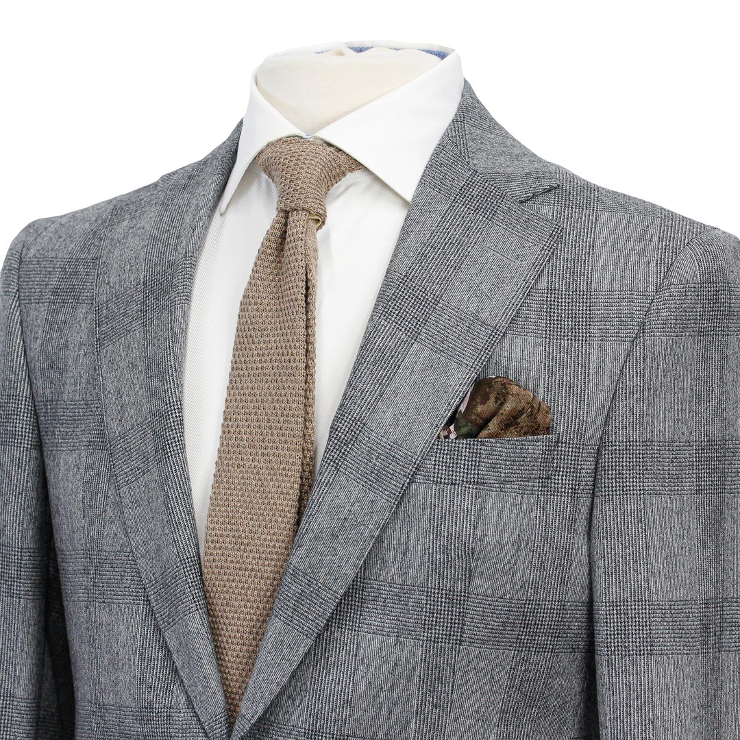 Gray Prince of Wales Wool Esprit Modern Fit Suit - Jack Victor - Boutique Jacques Last Call