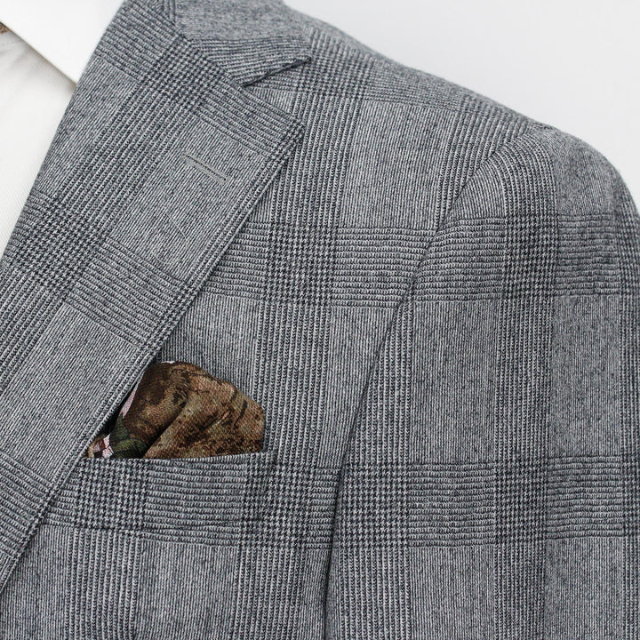 Gray Prince of Wales Wool Esprit Modern Fit Suit - Jack Victor - Boutique Jacques Last Call