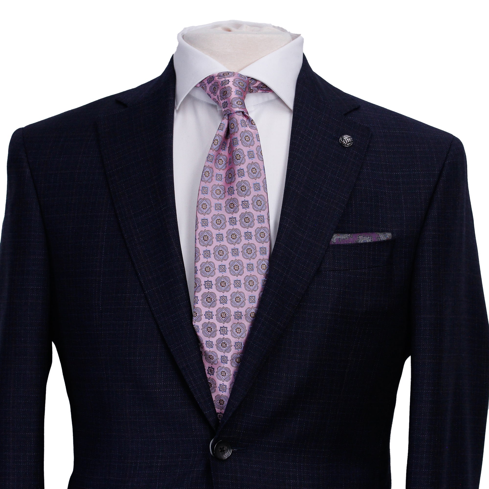 Blue Micro-Pattern Urban Slim Fit Wool Suit - Jack Victor - Boutique Jacques Last Call