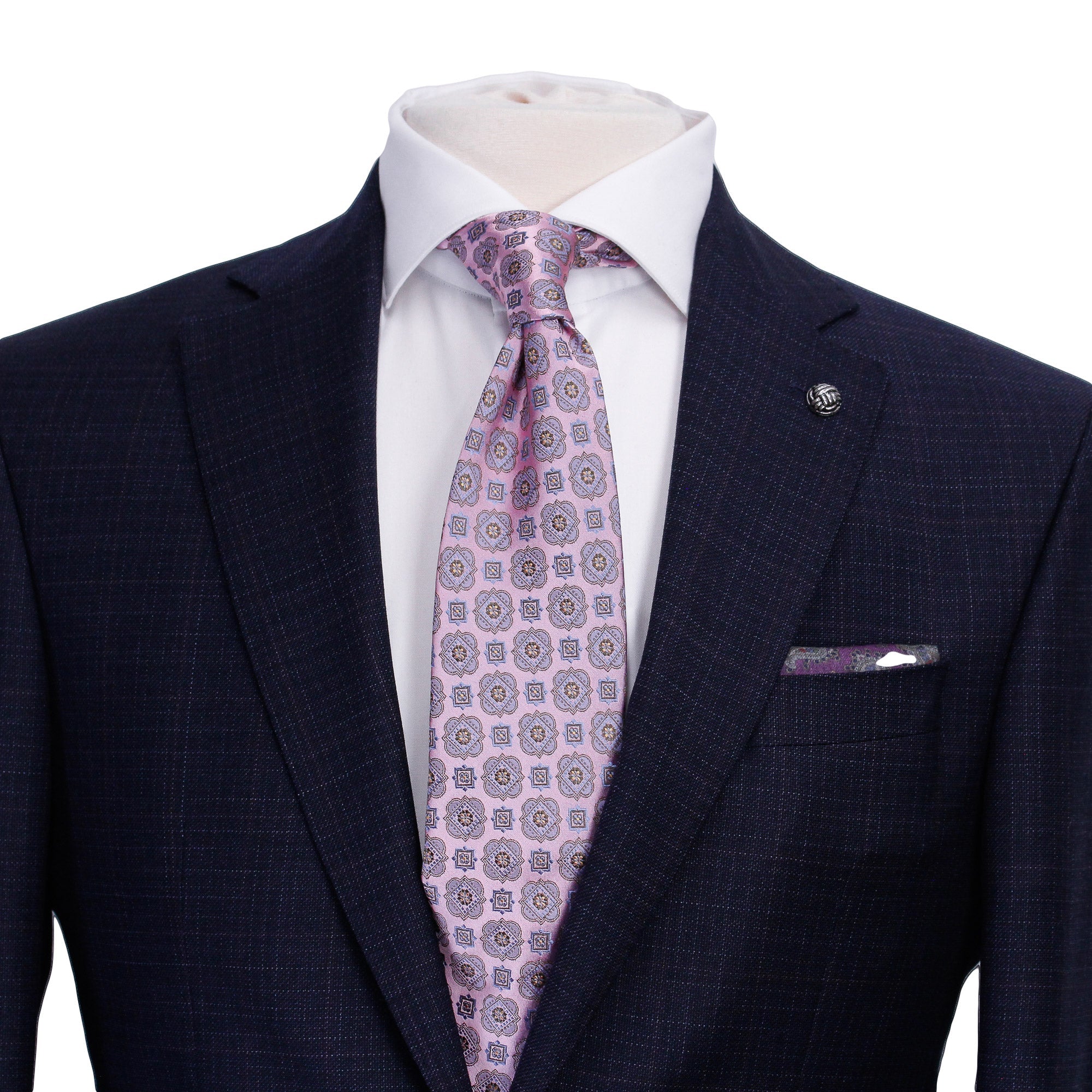 Blue Micro-Pattern Urban Slim Fit Wool Suit - Jack Victor - Boutique Jacques Last Call