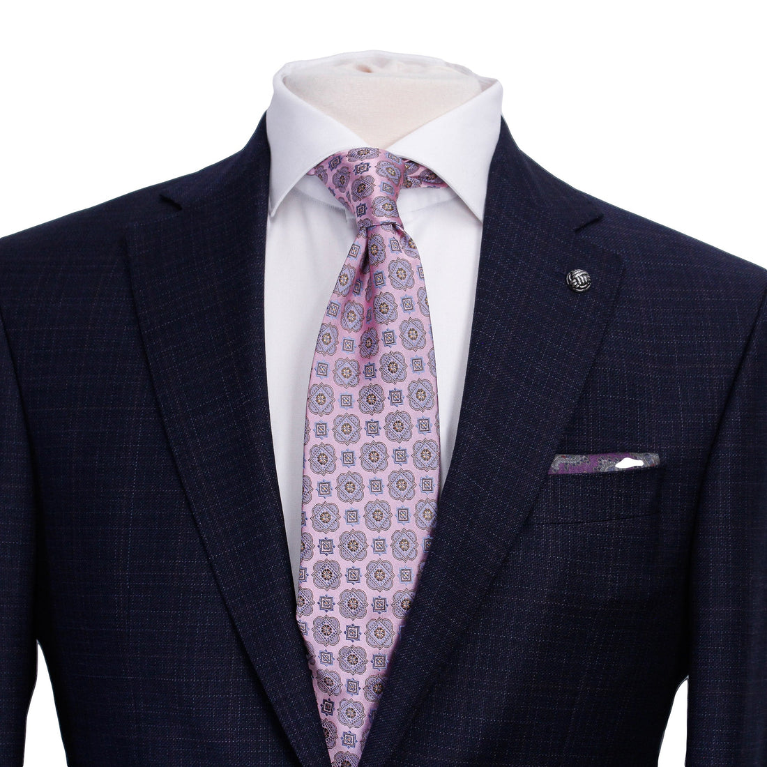 Blue Micro-Pattern Urban Slim Fit Wool Suit - Jack Victor - Boutique Jacques Last Call
