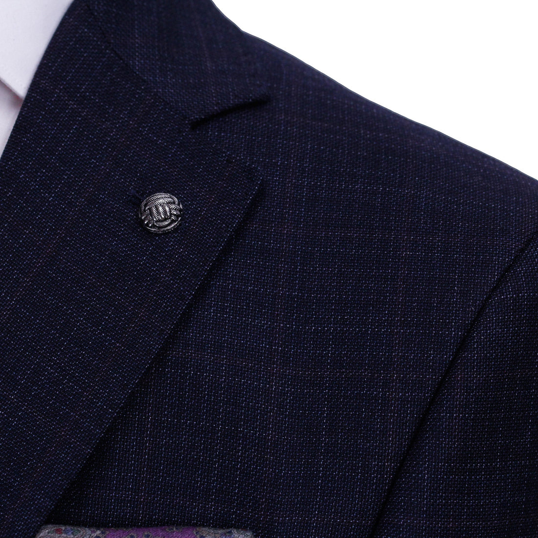 Blue Micro-Pattern Urban Slim Fit Wool Suit - Jack Victor - Boutique Jacques Last Call