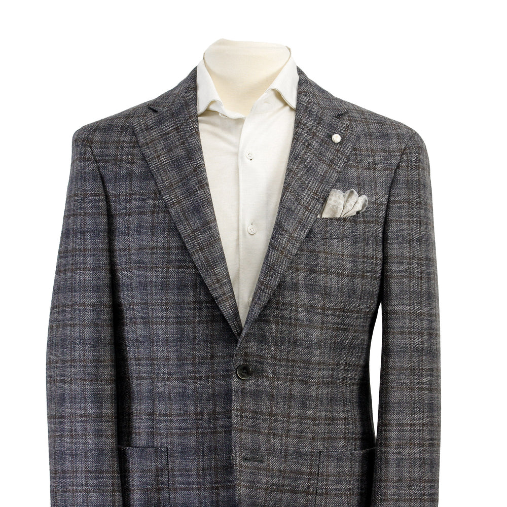 Gray Check Contemporary Fit Sport Jacket - Luigi Bianchi Mantova - Boutique Jacques Last Call