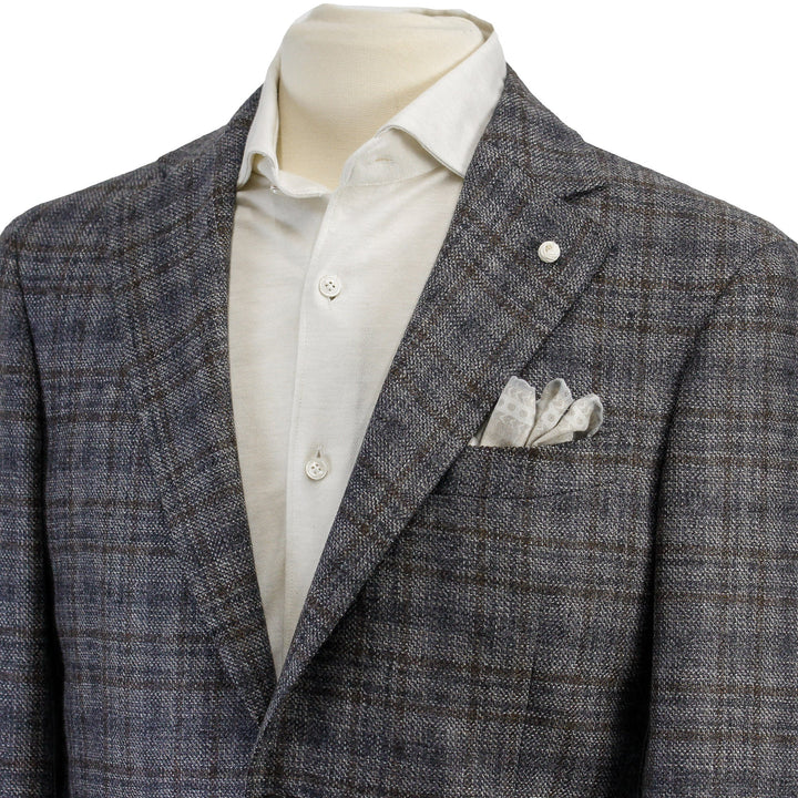 Gray Check Contemporary Fit Sport Jacket - Luigi Bianchi Mantova - Boutique Jacques Last Call