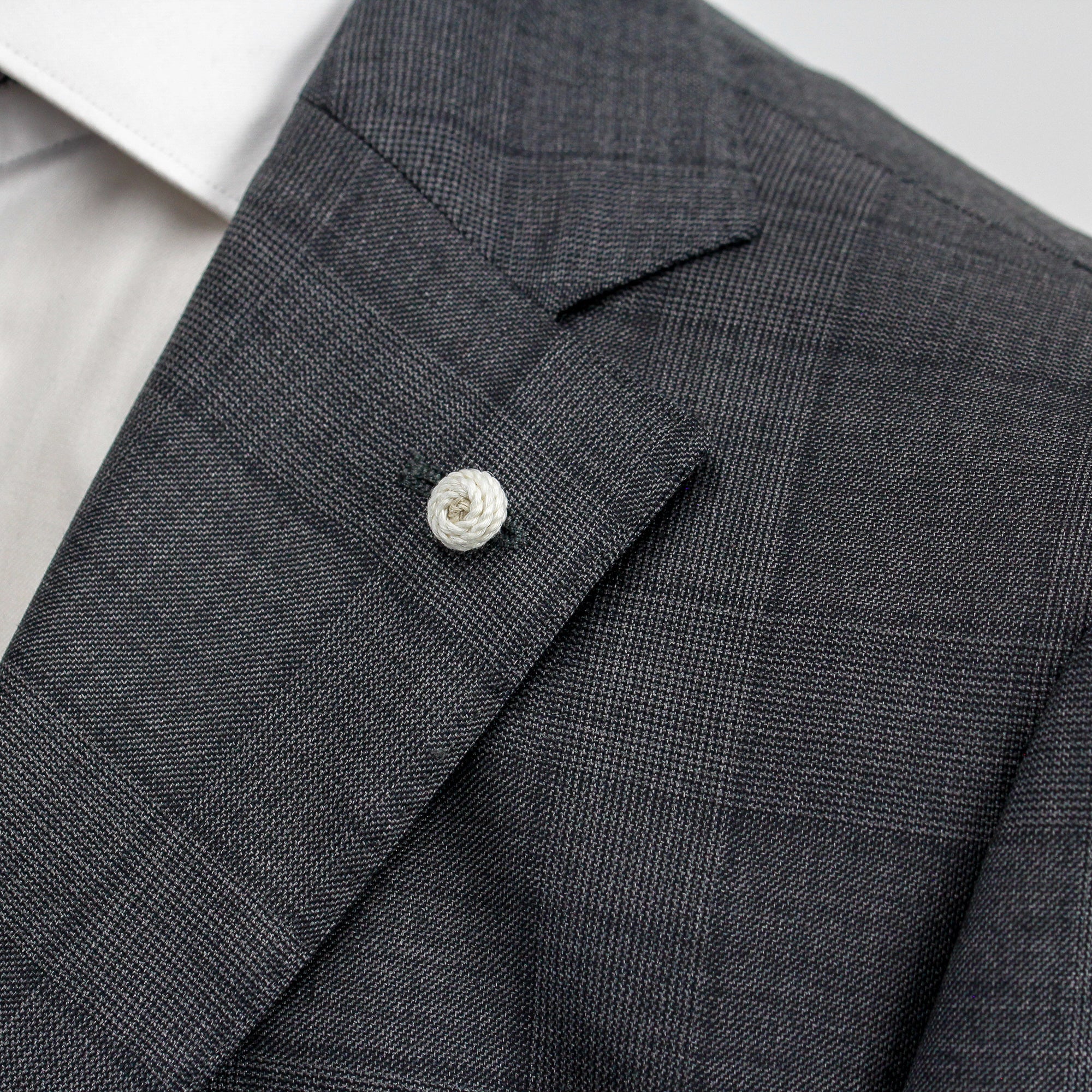 Charcoal Windowpane Wool Contemporary Fit Suit - Luigi Bianchi - Boutique Jacques Last Call