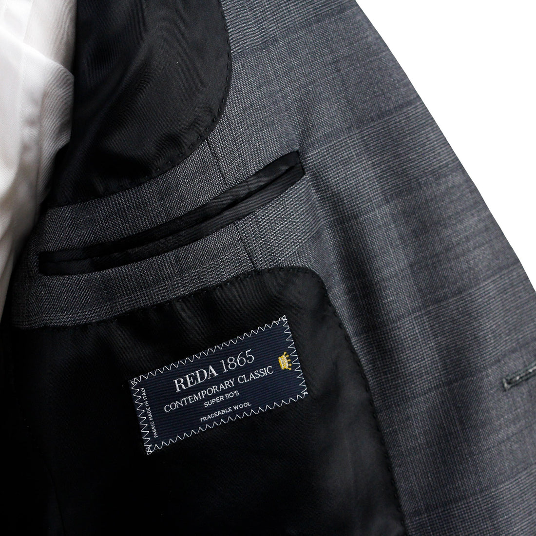 Charcoal Windowpane Wool Contemporary Fit Suit - Luigi Bianchi - Boutique Jacques Last Call