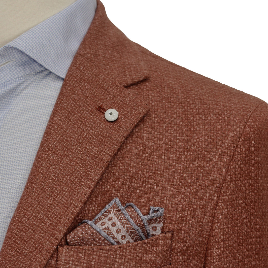 Rust Wool Knit Contemporary Sport Jacket - L.B.M 1911