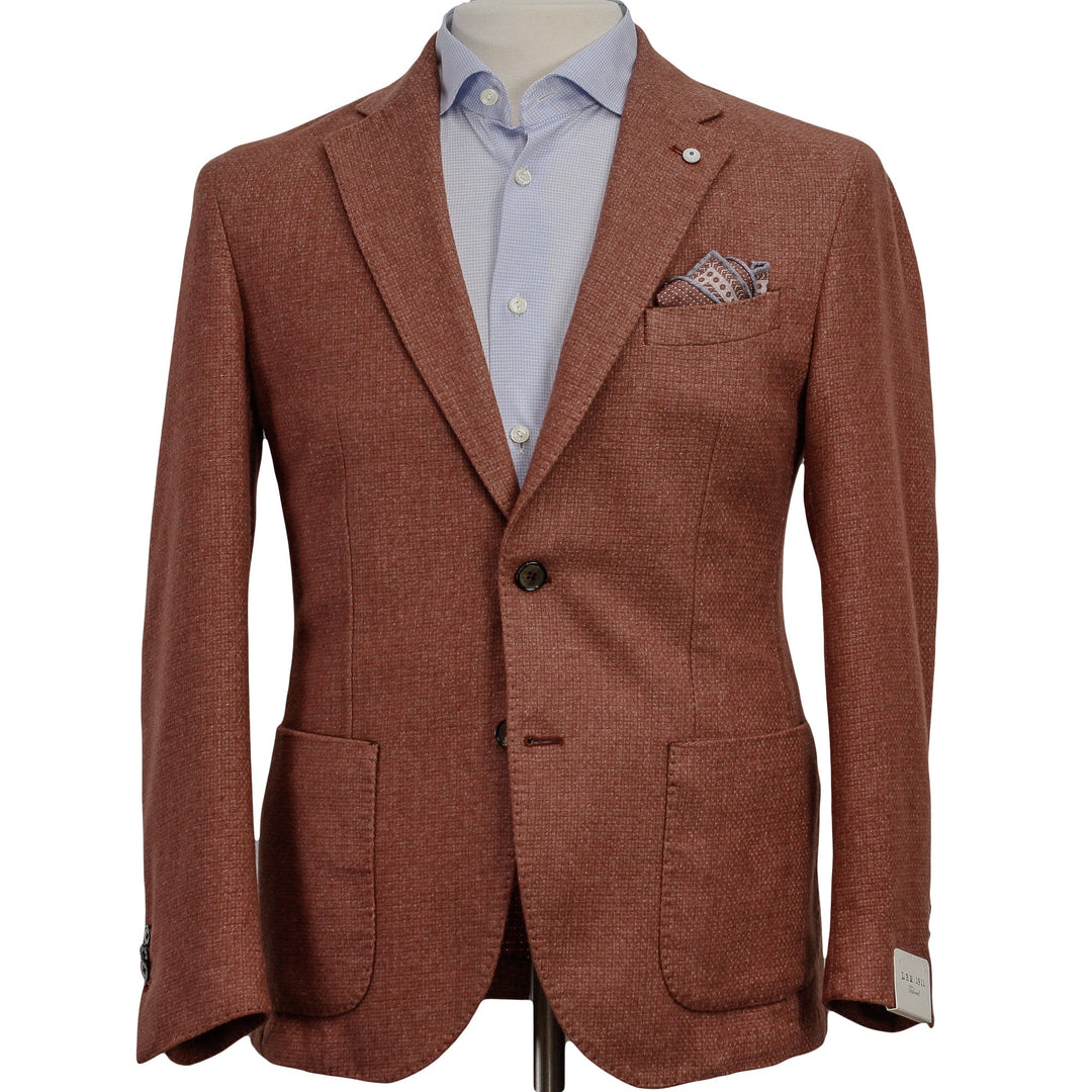 Rust Wool Knit Contemporary Sport Jacket - L.B.M 1911