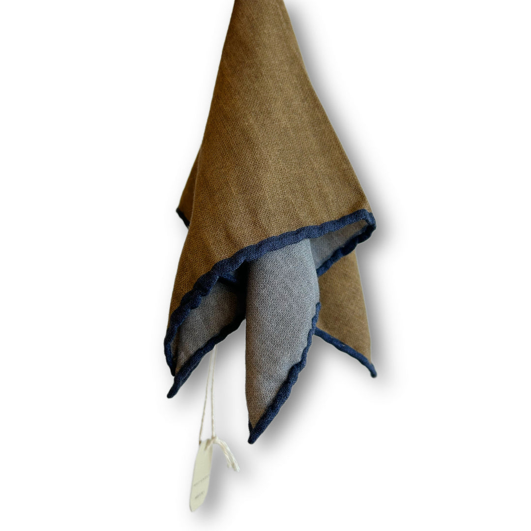 Camel Wool-Cotton Reversible Hankie - Paolo Albizzati - Boutique Jacques Last Call