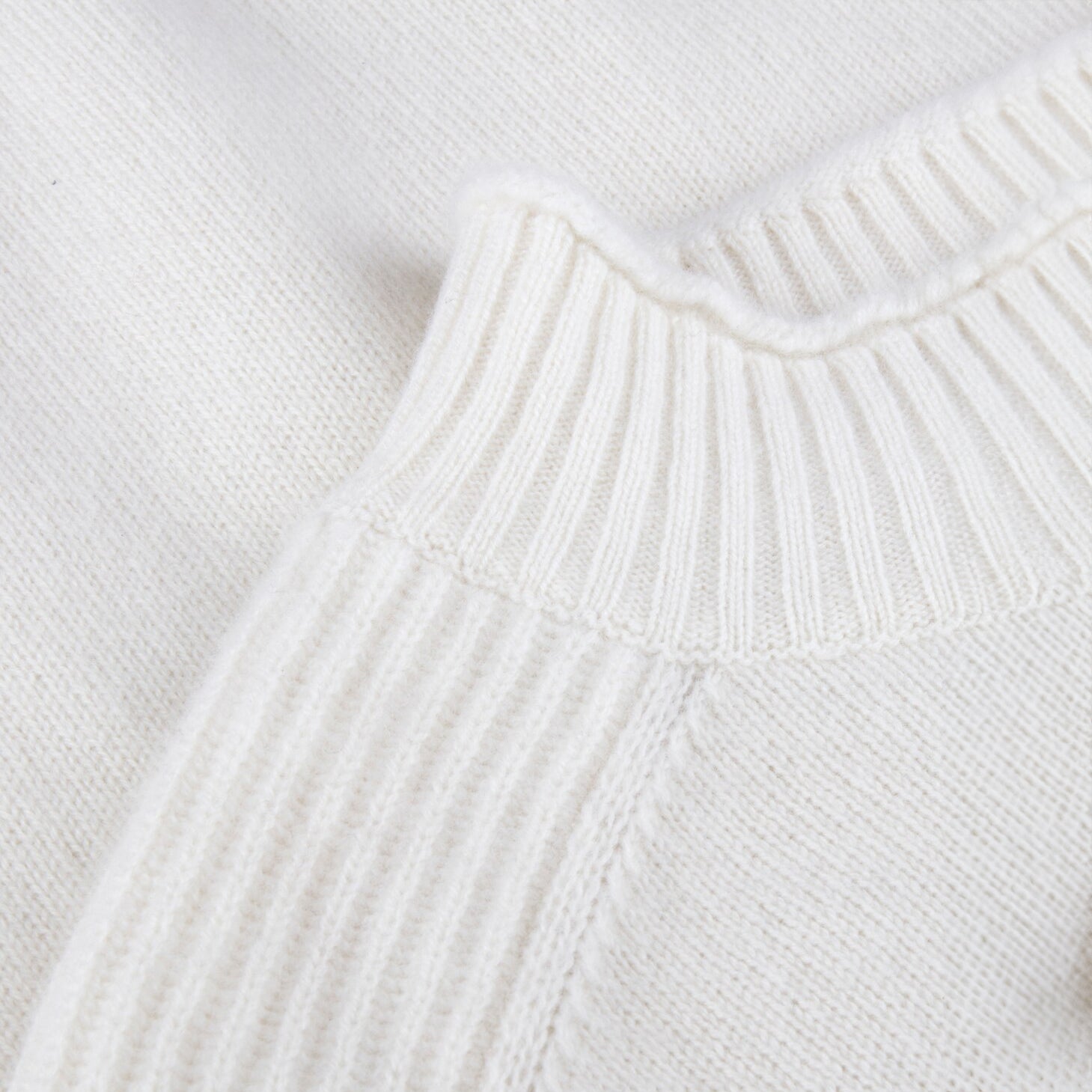 Off-White Cashmere Mock Neck Sweater - Stenströms - Boutique Jacques Last Call