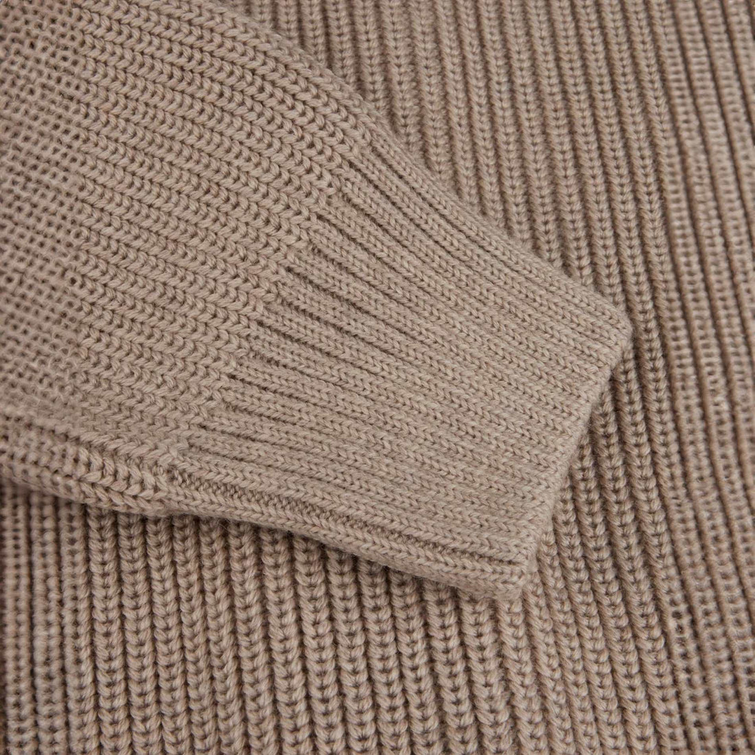 Beige Chunky Merino Wool Cardigan - Stenstroms