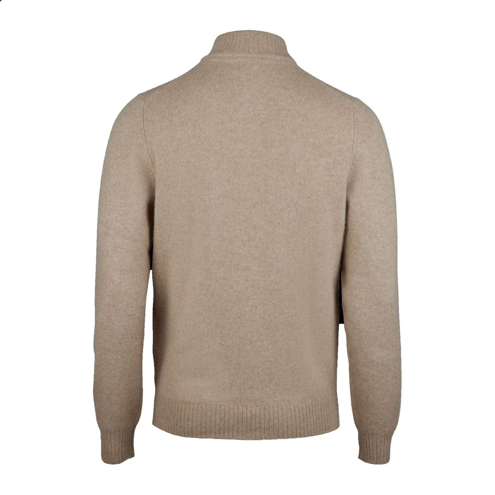 Beige Yak/Merino Wool Half Zip Sweater - Stenströms