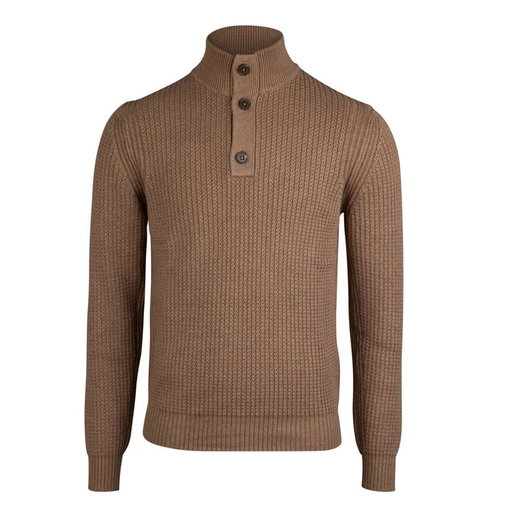 Beige Chunky Cotton-Cashmere Sweater - Stenströms