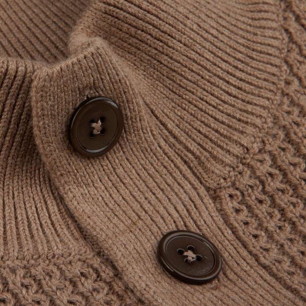 Beige Chunky Cotton-Cashmere Sweater - Stenströms