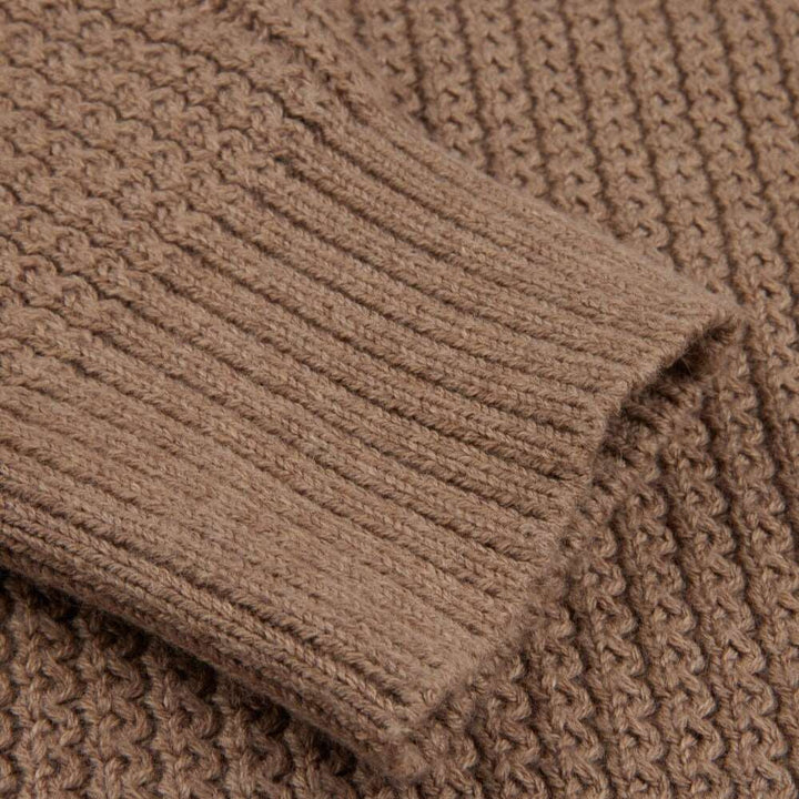 Beige Chunky Cotton-Cashmere Sweater - Stenströms