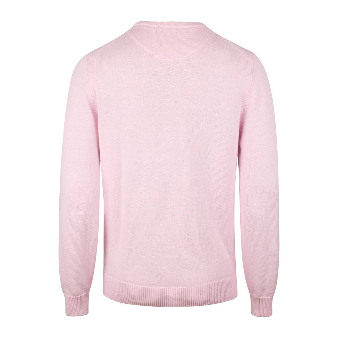 Pink Textured Cotton Crew Neck Sweater - Stenströms - Boutique Jacques International