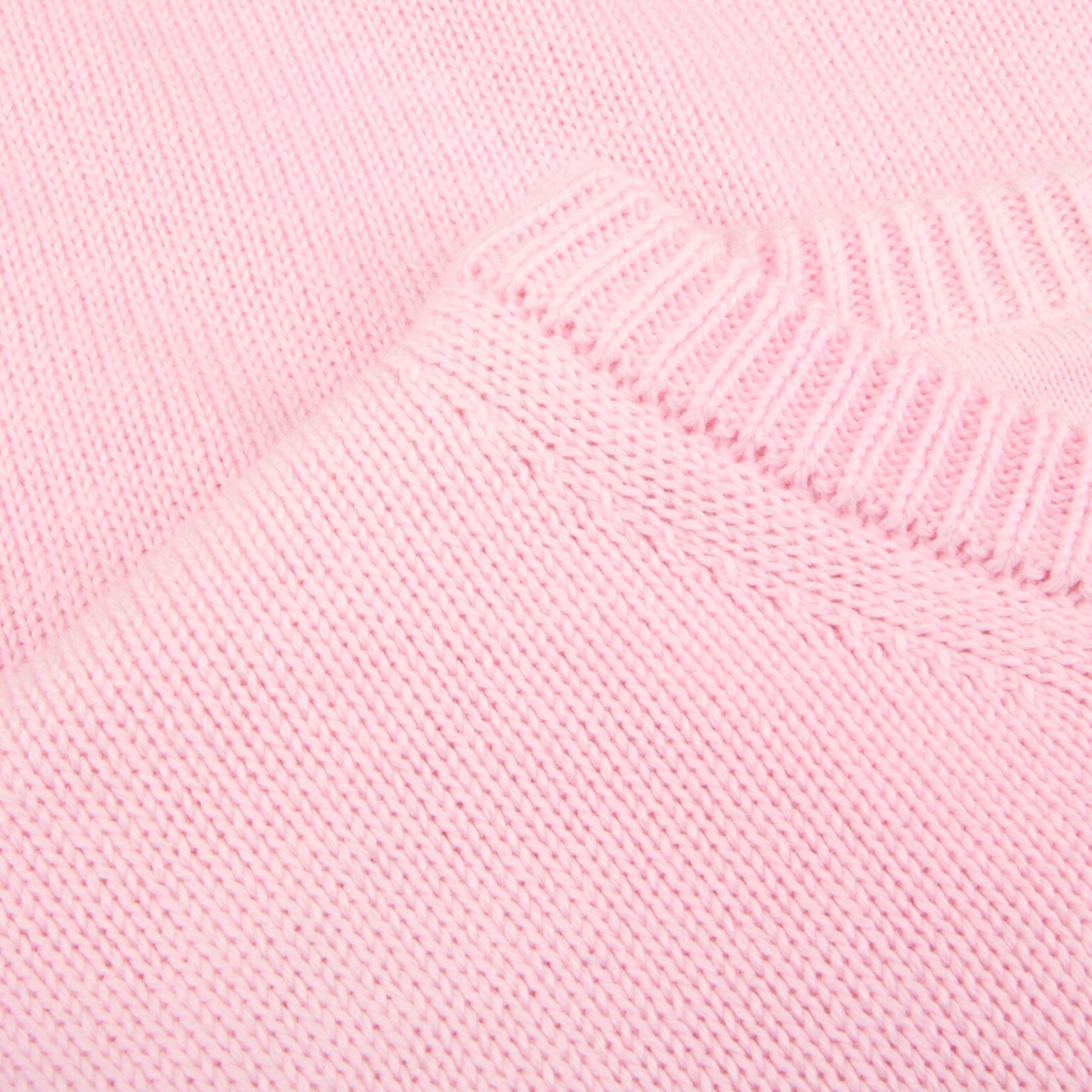 Pink Textured Cotton Crew Neck Sweater - Stenströms - Boutique Jacques International