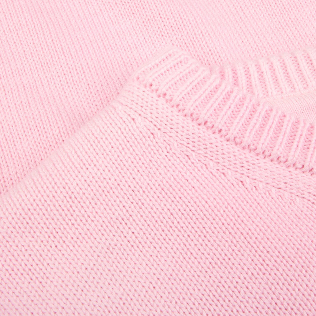 Pink Textured Cotton Crew Neck Sweater - Stenströms - Boutique Jacques International