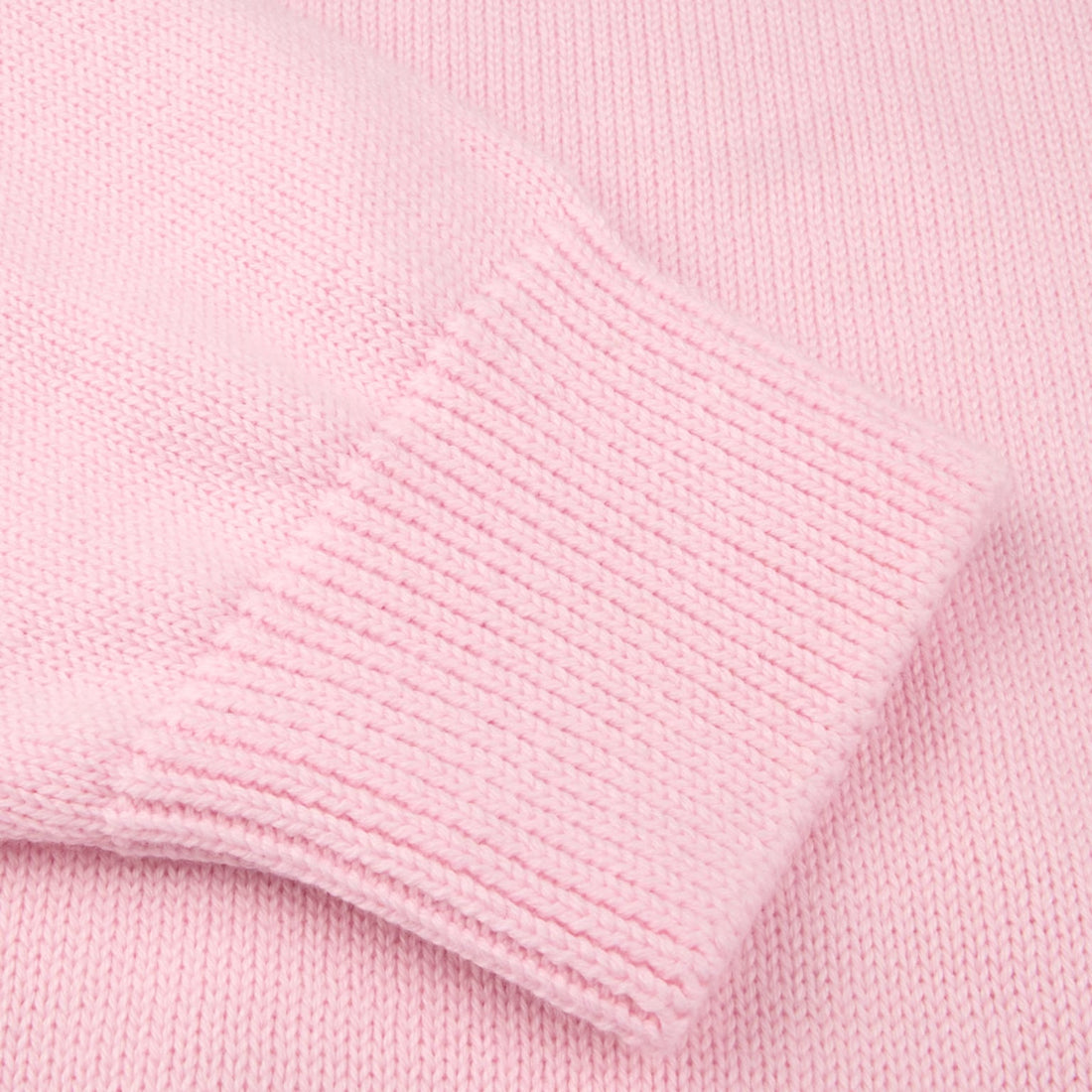 Pink Textured Cotton Crew Neck Sweater - Stenströms - Boutique Jacques International