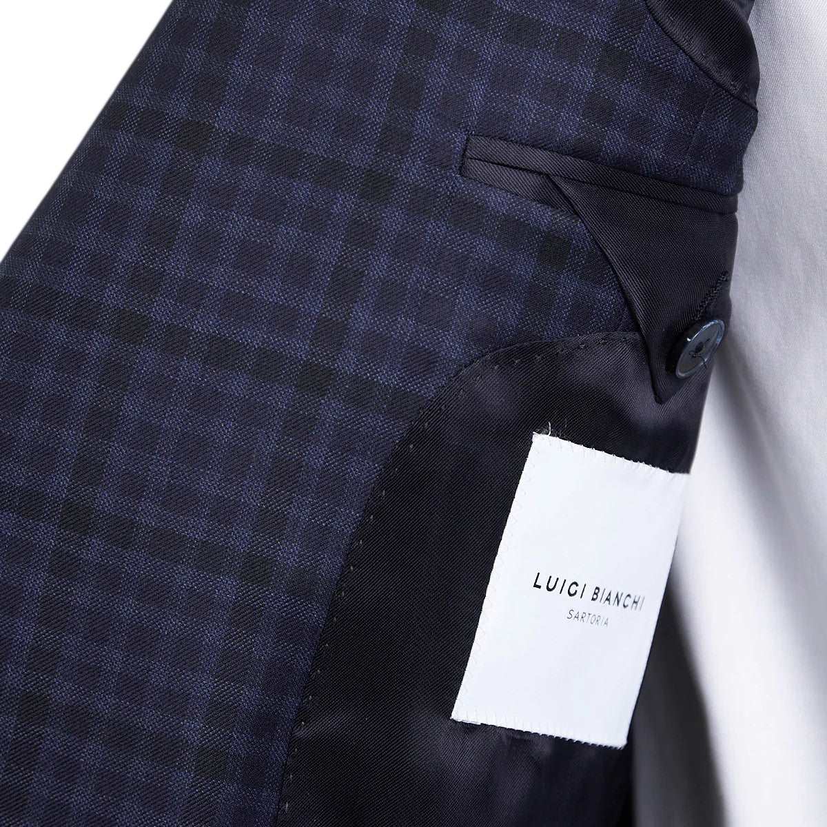 Blue Check Dream Fit Super 140s REDA Wool Suit - Luigi Bianchi