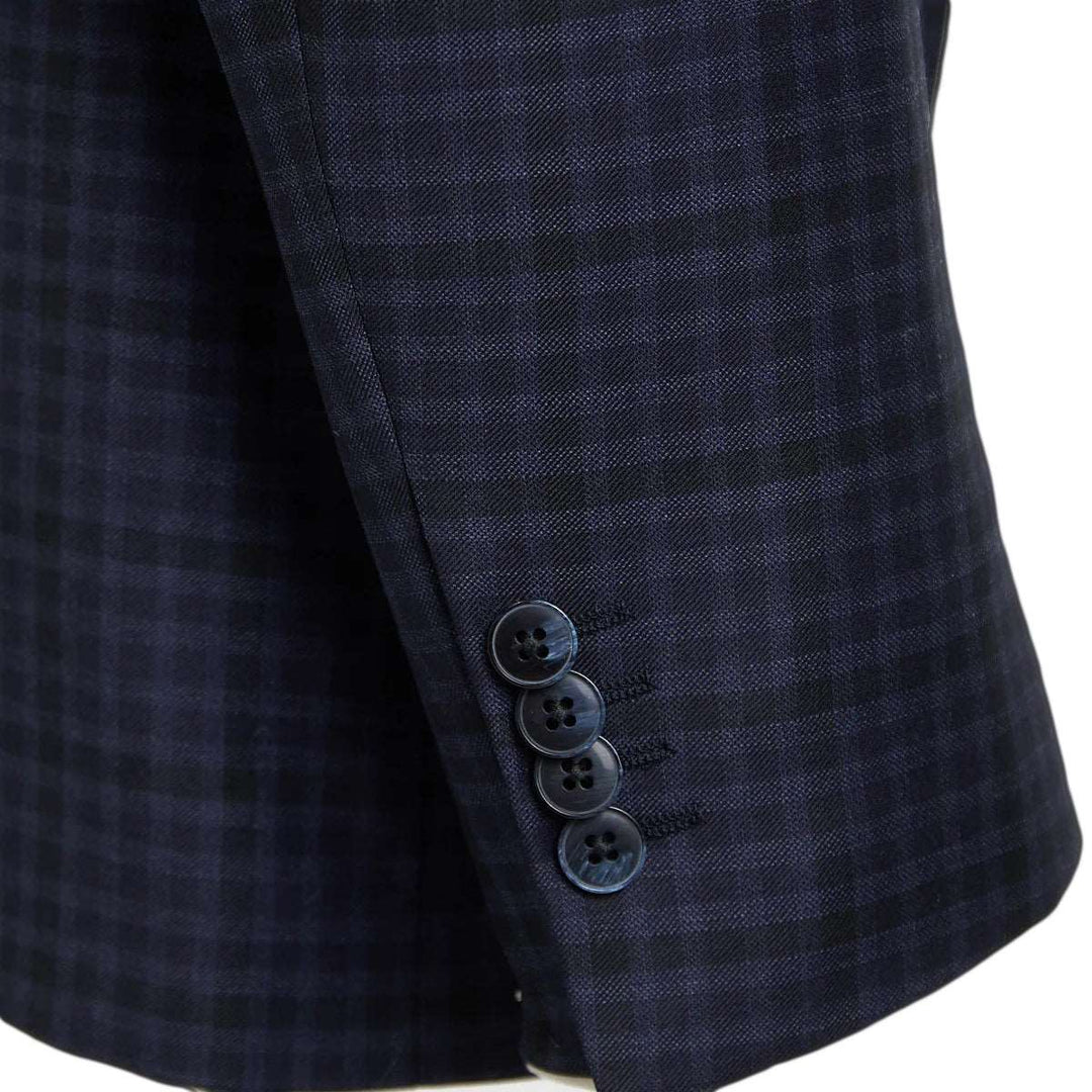 Blue Check Dream Fit Super 140s REDA Wool Suit - Luigi Bianchi