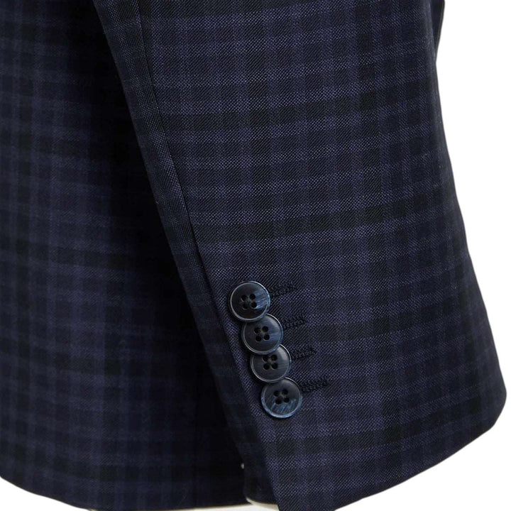 Blue Check Dream Fit Super 140s REDA Wool Suit - Luigi Bianchi