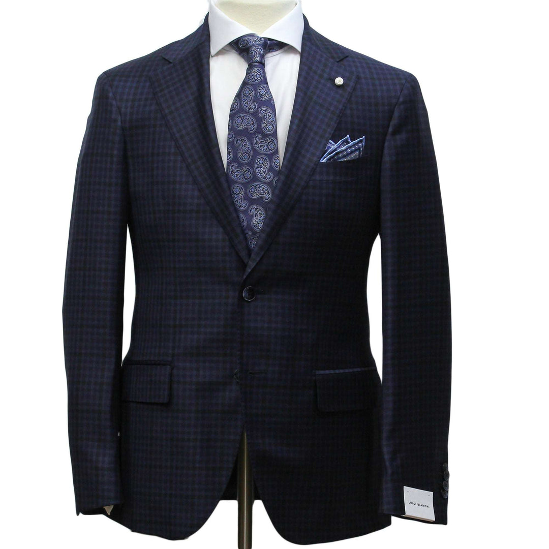 Blue Check Dream Fit Super 140s REDA Wool Suit - Luigi Bianchi