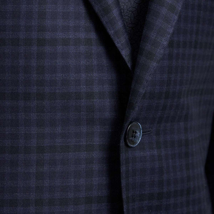 Blue Check Dream Fit Super 140s REDA Wool Suit - Luigi Bianchi