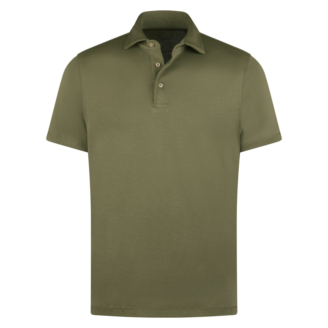 Dark Green Mercerized Cotton Polo Shirt - Stenströms - Boutique Jacques Last Call